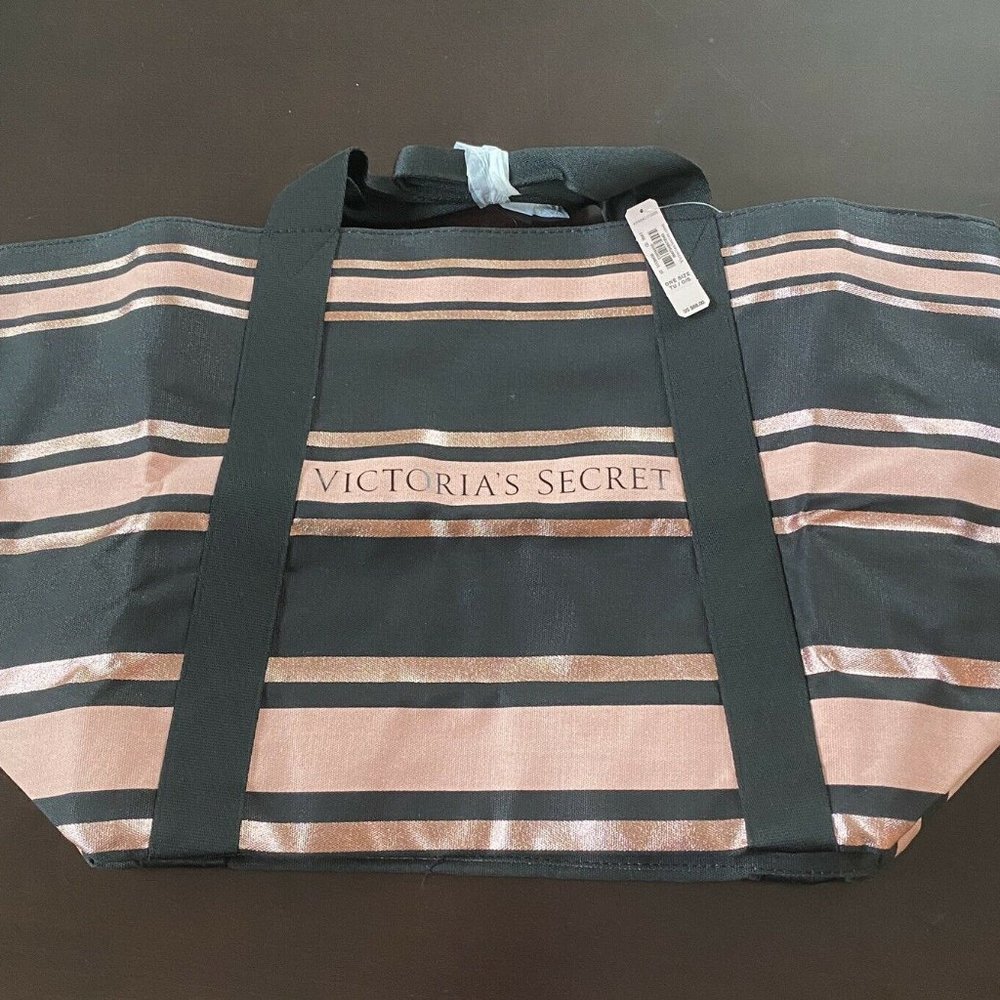 Victoria’s Secret Tote XL Black and Pink Shimmer